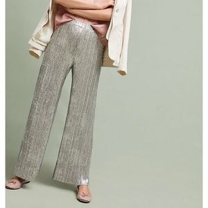 Anthropologie Elevenses Metallic Wide Leg …